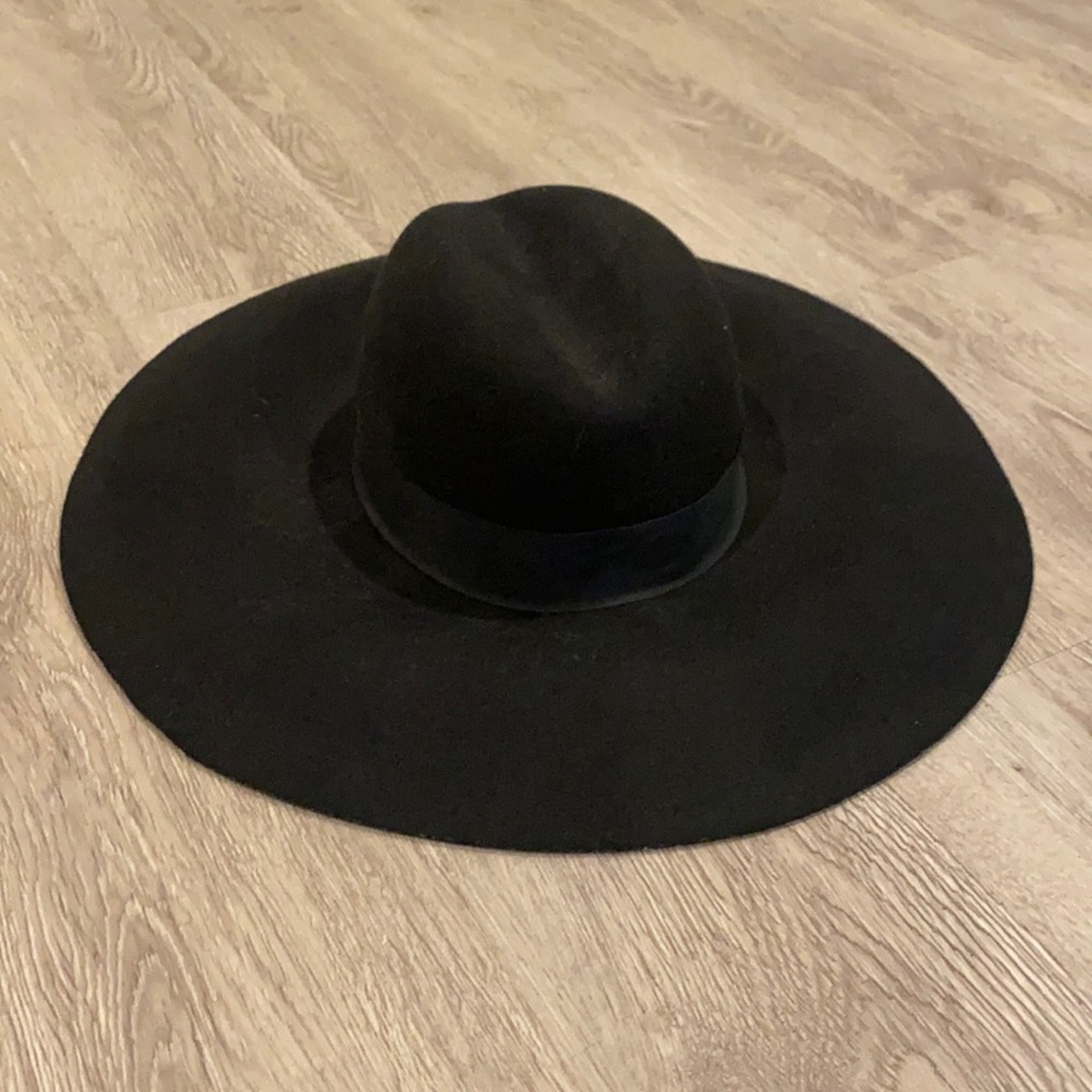 Black Wide Brim Hat